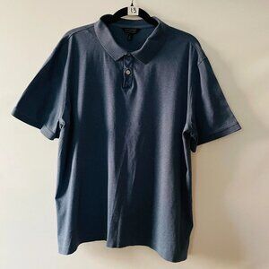 Banana Republic Mens Blue Short Sleeve Luxe Tech Performance Polo Shirt Size XL